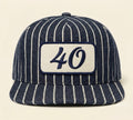 Pinstripe navy hat