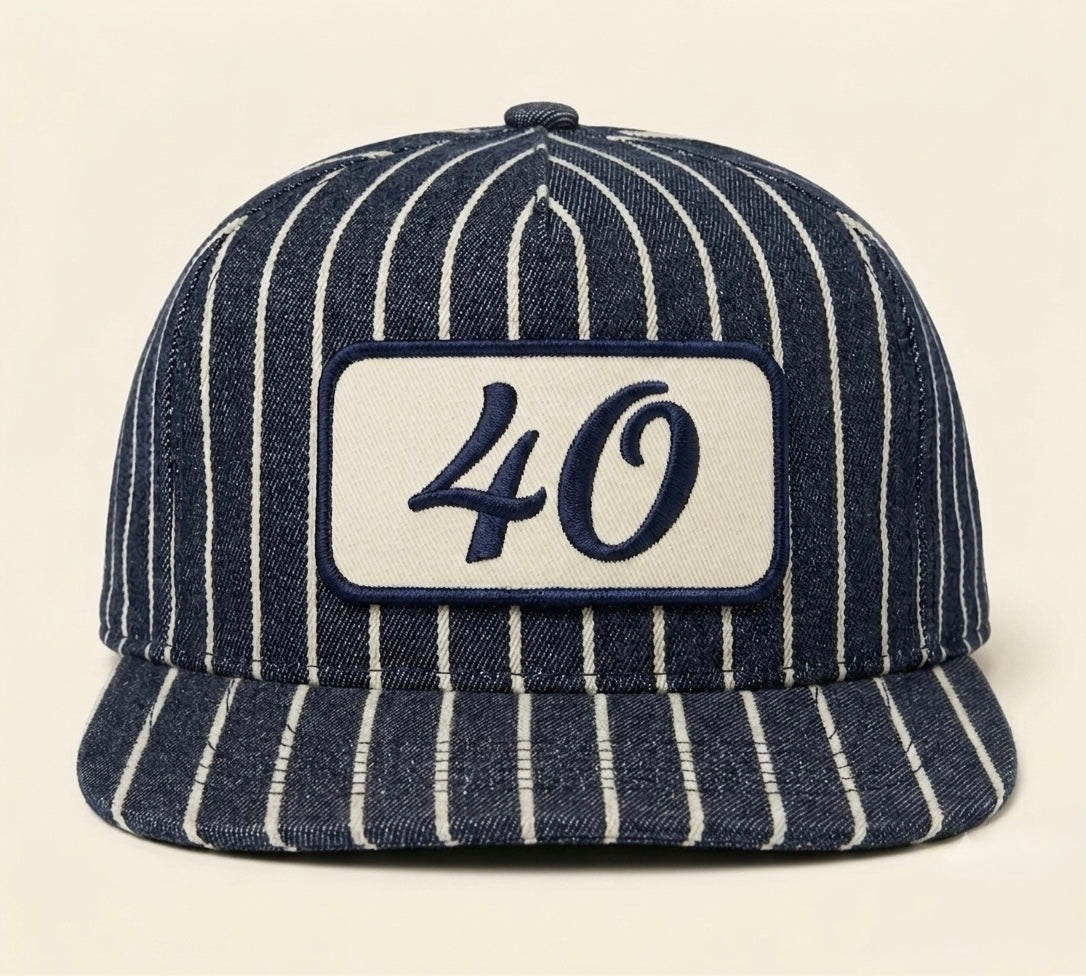 Pinstripe navy hat